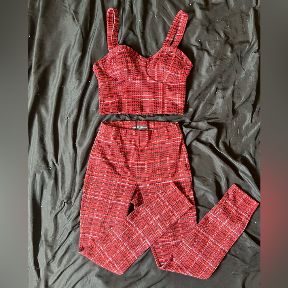 Guess LA Plaid Houndstooth Matching Set